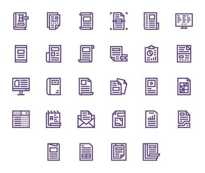28 píxel optimizado negrita línea íconos diseñado para sobresalir interfaz vector