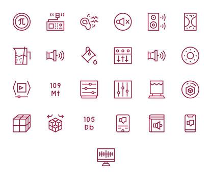 25 Regular Line Grid Fitted Vectors for Volume Theme