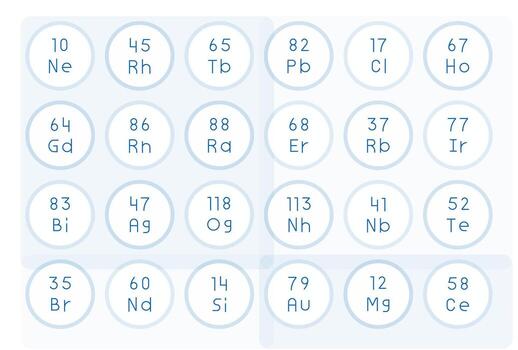 Atomic Number Icon Library with 24 Thin Line Retina Ready Pixel Aligned Designs vector