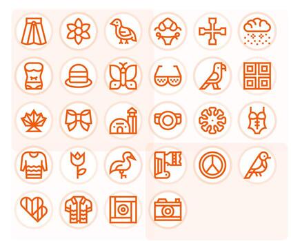 Monochrome Icon Library with 28 Bold Line High Resolution Editable Designs vector