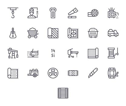 25 Regular Line Display Perfect 256x256 Icons from Material Suite vector