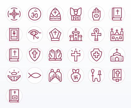 Divine Premium Bundle with 25 Retina Ready Display Perfect Regular Line Icons vector