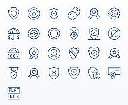 25 Retina Ready Icons for Guarantee in Editable Regular Line Format vector