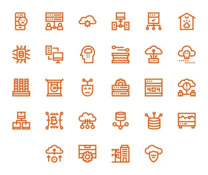 28 negrita línea editable 256x256 íconos desde servidor suite vector