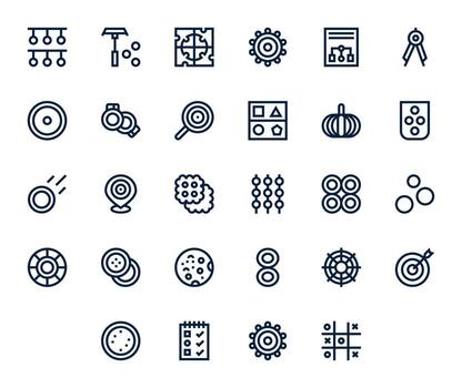 28 256x256 íconos para círculos en editable negrita línea formato vector