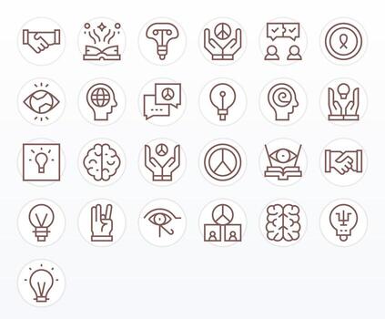 Understanding Exclusive Set featuring 25 Regular Line PIXEL Perfect 256x256 Icons vector