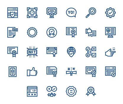 validación exhaustivo haz con 28 píxel alineado negrita línea alto resolución íconos vector