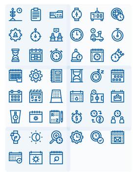 calendario icono caja de herramientas presentando 45 detalle mejorado 128x128 negrita línea elementos vector