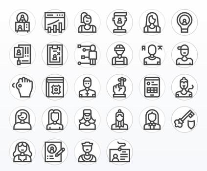 28 Bold Line Pixel Optimized Icons crafted for User 64x64 applications vector
