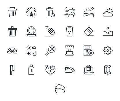 Clear Graphics featuring 25 Regular Line Display Perfect 256x256 Designs vector