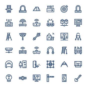 Access Point Icon Toolkit featuring 36 Pixel Optimized Retina Ready Bold Line elements vector