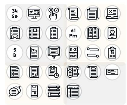List Professional Set with 28 Bold Line Pixel Aligned High Resolution Icons vector