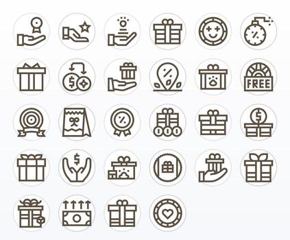 28 íconos para prima optimizado en píxel optimizado 64 x 64 negrita línea resolución vector