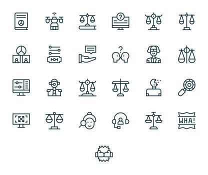 25 Regular Line Pixel Optimized Icons tailored for Resolution 256x256 interface vector