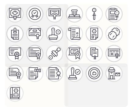 Stamp Graphics featuring 25 Regular Line Display Perfect High Resolution Designs vector