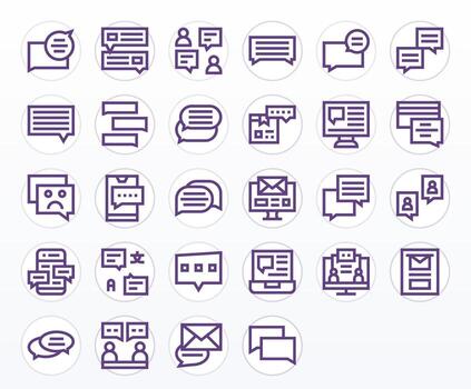 28 alto resolución negrita línea íconos optimizado para respuesta píxel alineado monitor vector