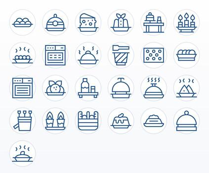Tray Ultimate Package with 25 High Resolution Regular Line Display Perfect Icons vector