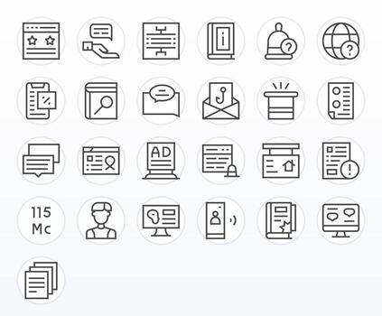 Info Icon Repository containing 25 Regular Line 256x256 Editable graphics vector