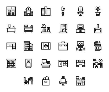 28 256x256 Bold Line Icons optimized for Workspace Detail Enhanced display vector