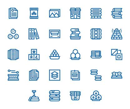Stack Premium Bundle with 28 128x128 Pixel Optimized Bold Line Icons vector