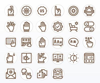 28 Bold Line Icons for Option in crisp 128x128 Editable resolution vector