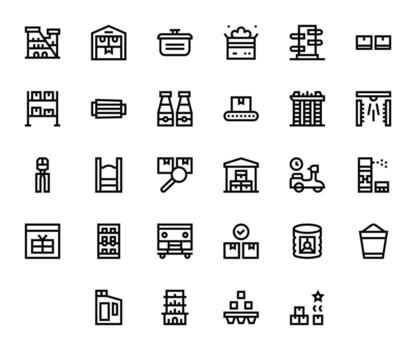Logistic Professional Set with 28 Bold Line Display Perfect 256x256 Icons vector