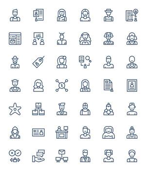 42 Regular Line Icons designed for Client in 256x256 Pixel Optimized format vector