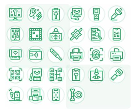 28 retina Listo negrita línea íconos optimizado para escanear monitor Perfecto monitor vector