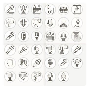 entrevista exhaustivo haz con 35 píxel Perfecto regular línea 256x256 íconos vector