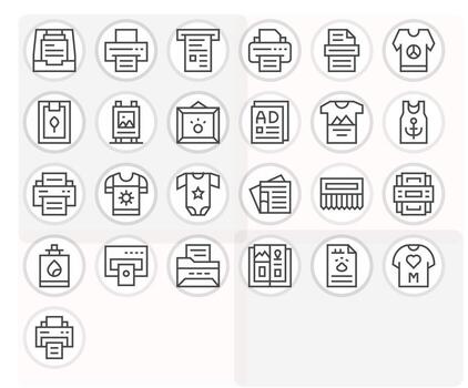 25 Regular Line PIXEL Perfect Icons for Print Graphics vector