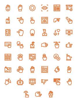 45 Bold Line Icons for Ui in crisp High Resolution Pixel Optimized resolution vector