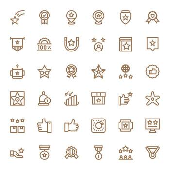 Excellent Icon Toolkit featuring 36 Pixel Aligned 256x256 Bold Line elements vector