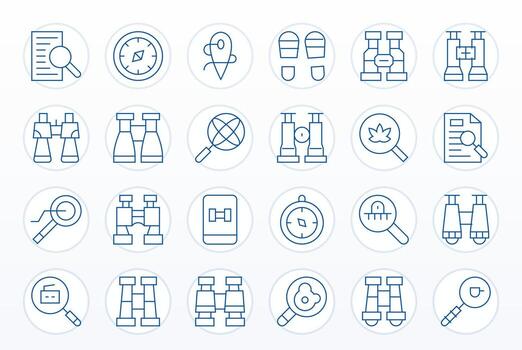 Explore Icon Toolkit featuring 24 Display Perfect 64x64 Thin Line elements vector