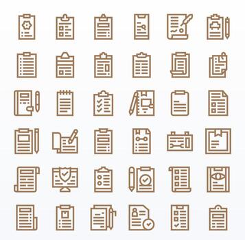 Checklist Icon Repository containing 36 Bold Line High Resolution Editable graphics vector