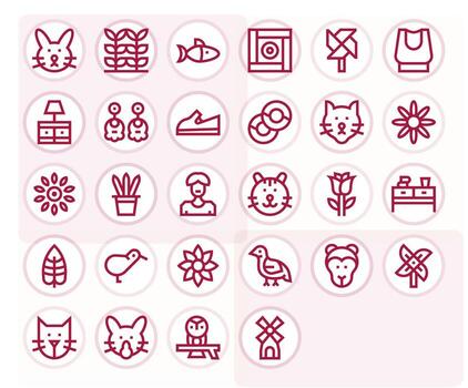 28 Bold Line Icons designed for Simple Design in 64x64 Pixel Aligned format vector