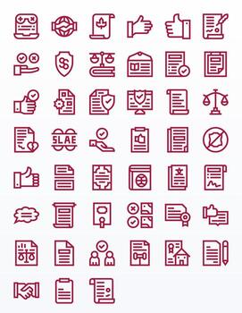 Bold Line Pixel Optimized Icons from Agreement Set with 45 High Resolution Icons vector