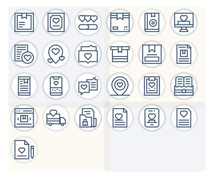 25 Icons for Saved optimized in Detail Enhanced Retina Ready Regular Line resolution vector