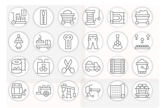 24 256x256 Display Perfect Icons for Material in Thin Line Theme vector