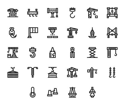 Hoist Ultimate Package with 28 High Resolution Bold Line Editable Icons vector