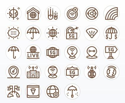 28 negrita línea píxel Perfecto retina Listo íconos desde cobertura suite vector