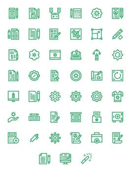 45 Bold Line Grid Fitted 256x256 Icons from Modify Suite vector