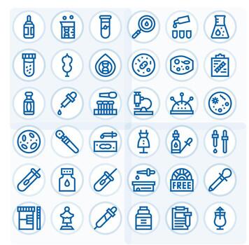 Sample Premium Bundle with 36 High Resolution Display Perfect Bold Line Icons vector