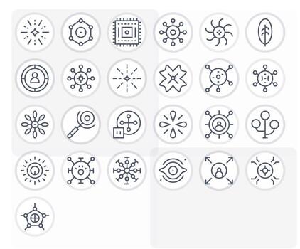 25 Regular Line PIXEL Perfect Icons tailored for Central 256x256 interface vector