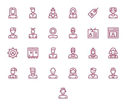 individual exhaustivo haz con 25 píxel optimizado regular línea 128x128 íconos vector