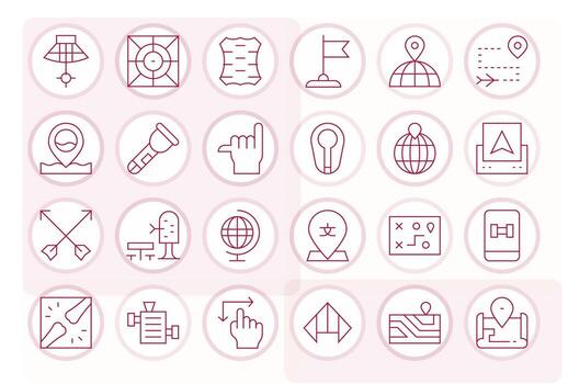 navegación esencial conjunto incluso 24 cuadrícula equipado Delgado línea alto resolución íconos vector