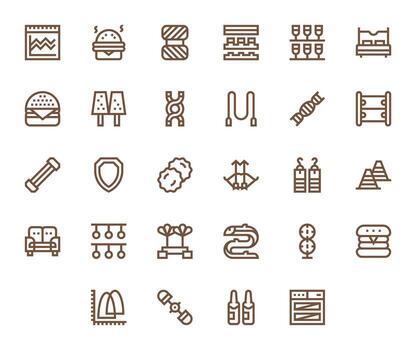 doble icono repositorio conteniendo 28 negrita línea alto resolución píxel alineado gráficos vector