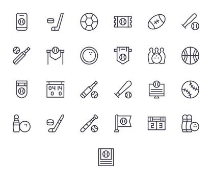 25 Icons for League optimized in PIXEL Perfect 128x128 Regular Line resolution vector