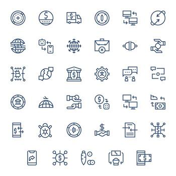 Exchange Graphics featuring 35 Regular Line Pixel Aligned 64x64 Designs vector