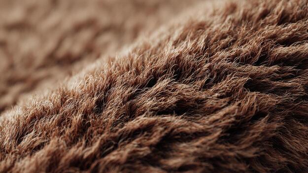 Close-Up Of Soft Brown Fur Texture. Cozy And Warm Material For Textiles And Design photo