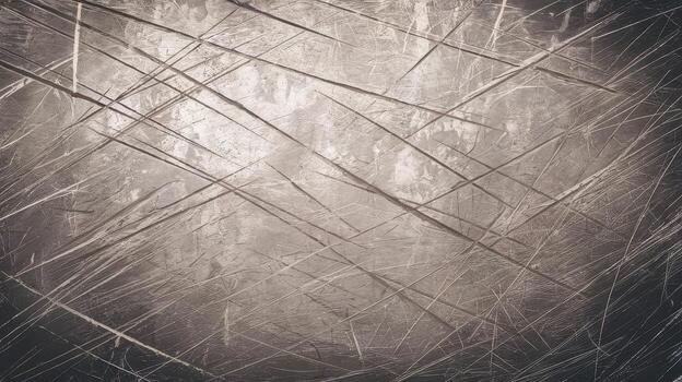 Silver Metallic Background With Heavy Scratches and Worn Surface photo